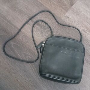 Fossil Pebbled Leather Crossbody Purse Small Black Handbag